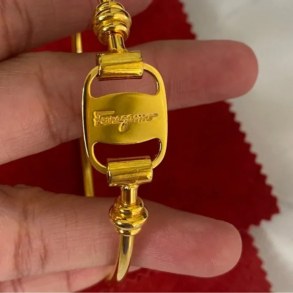 Authentic Feragamo Bangle Bracelet & Watch case